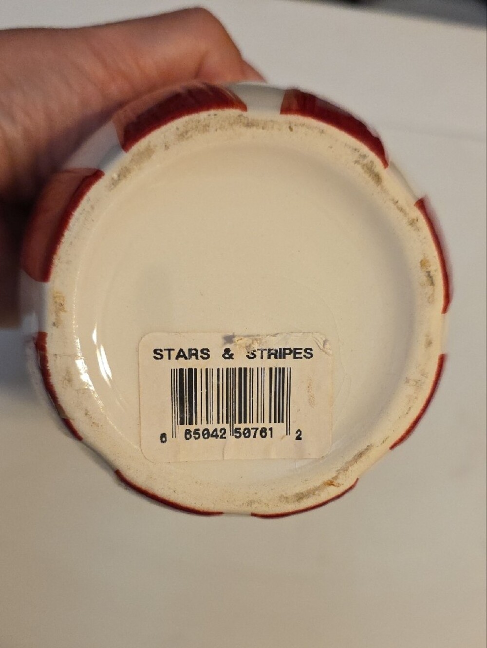 Source Unknown Red White Blue Star-Striped Ceramic Planter - Picture 3 of 3